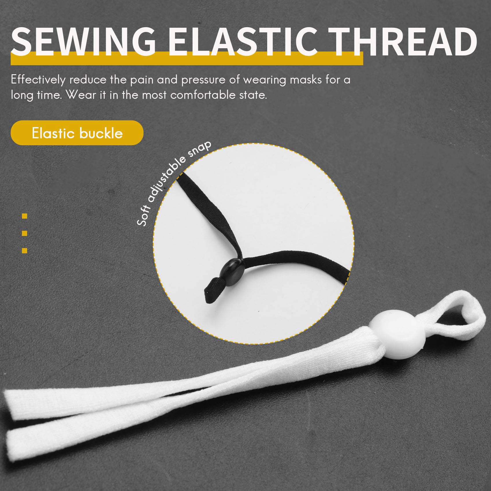 A27F-2000 Pcs Sewing Elastic B - Mask Lanyard Adjustable recension och pris