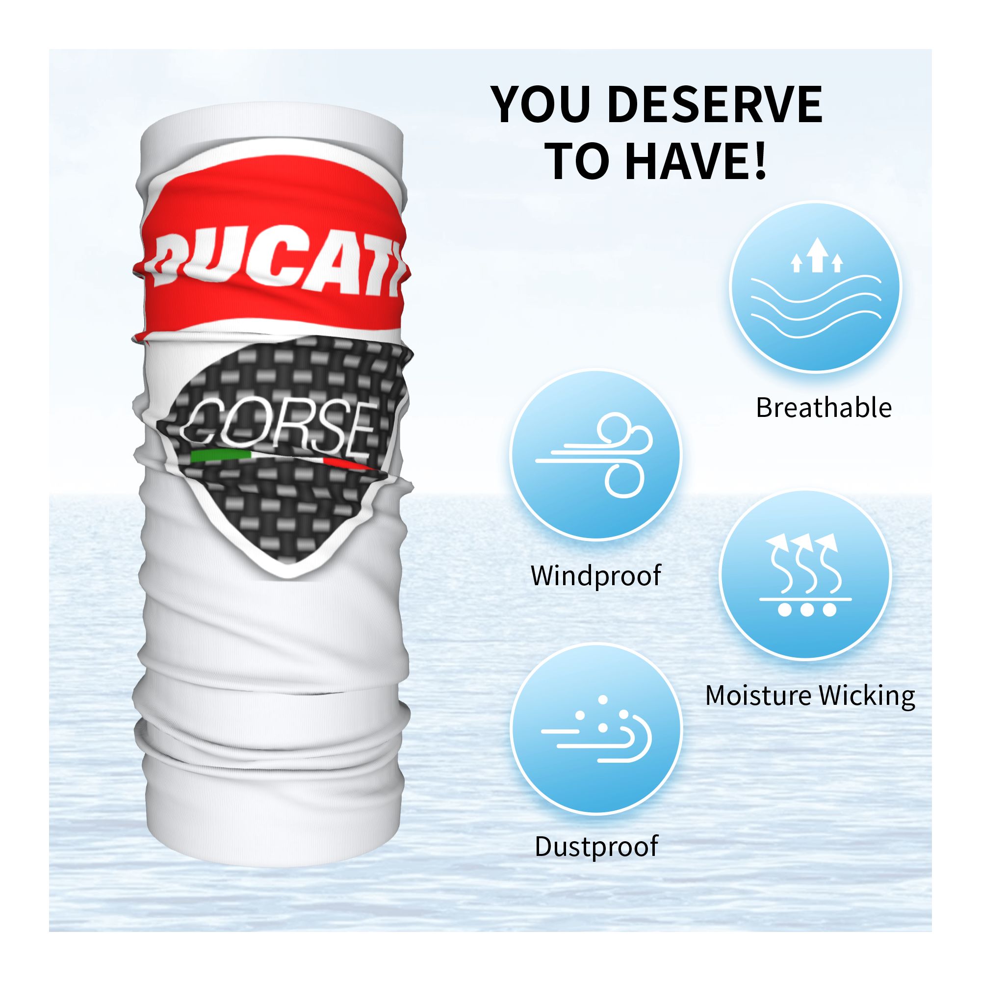 Custom Racing Sprot Ducatis Ba - Neck Gaiter Face Cover recension och pris