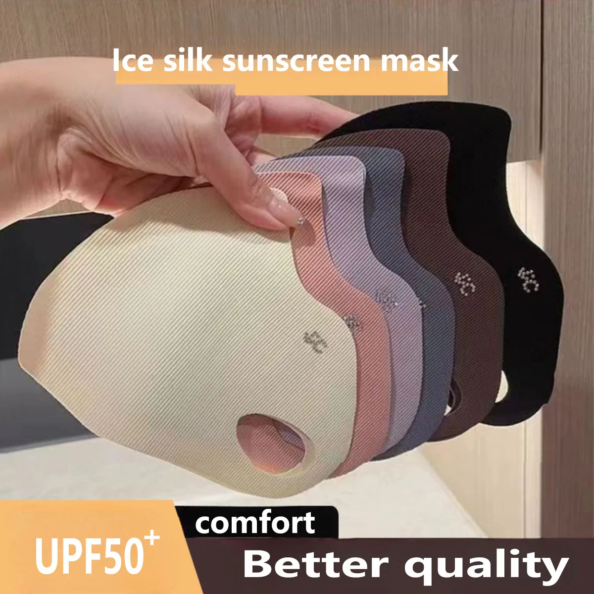 5 Color Threaded Ice Silk Mask - Cloth Face Mask Washable recension och pris