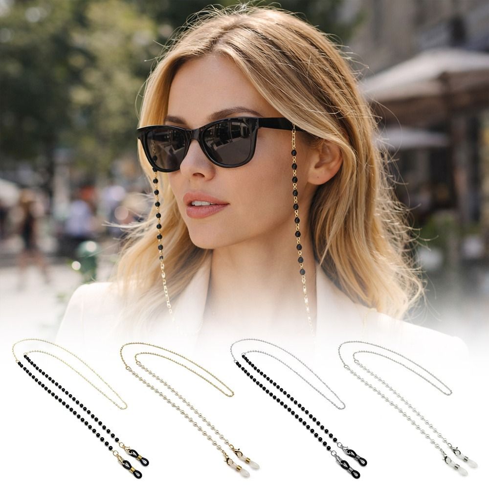 Fashion Flower Beads Eyeglass  - Mask Chain Holder recension och pris