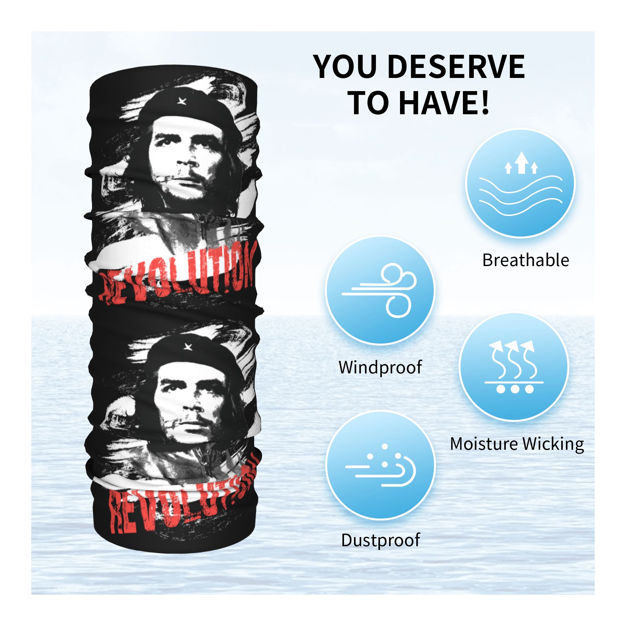 Custom Che Guevara Revolution  - Neck Gaiter Face Cover recension och pris