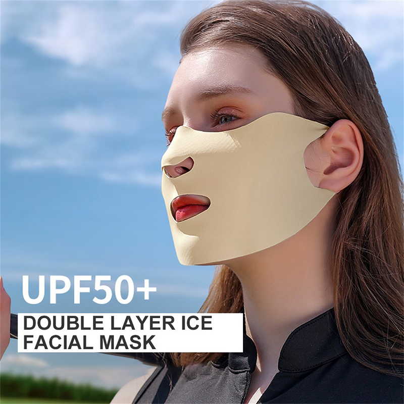 Ice Silk Sunscreen Mask Female - Sports Mask Breathable recension och pris