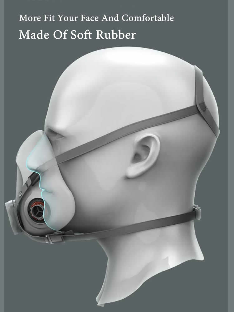 Half Face 6200 Dust Gas Mask C - Face Mask Storage Box recension och pris