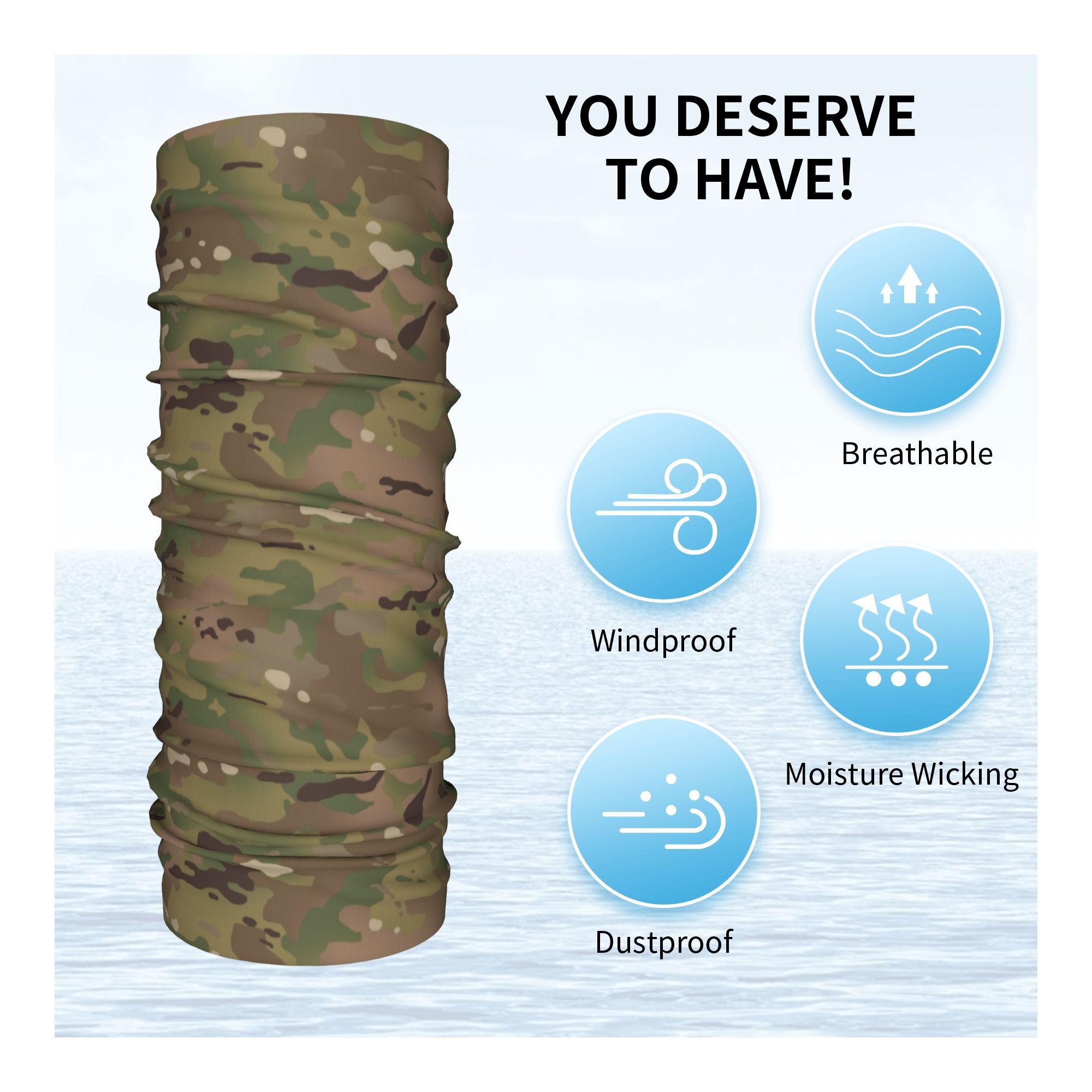 Custom Military Camouflage Pat - Neck Gaiter Face Cover recension och pris