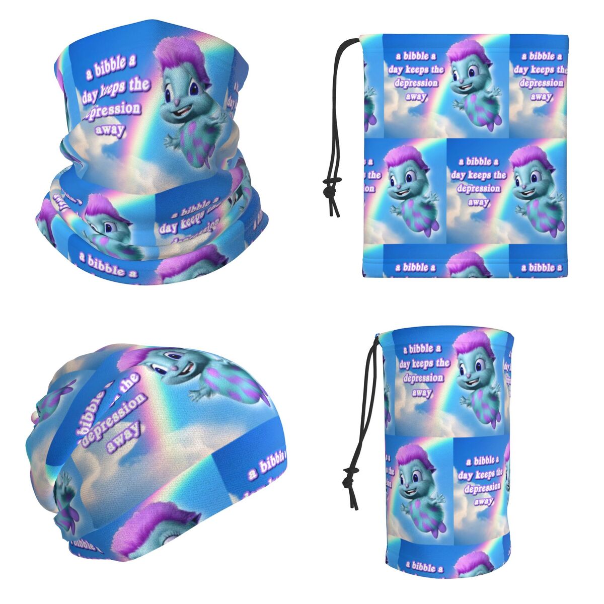 A Bibble A Days Keeps The Depr - Neck Gaiter Face Cover recension och pris
