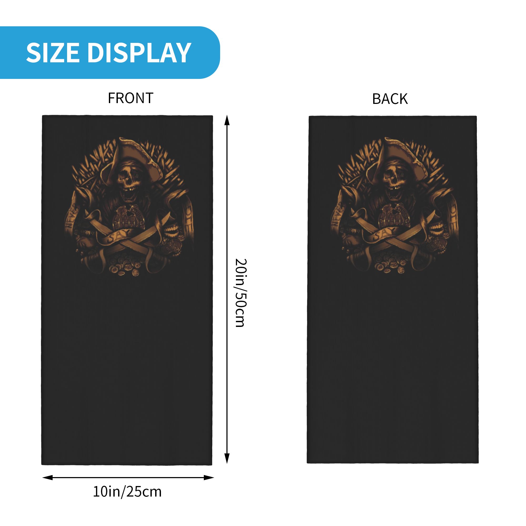 Custom Never Say Die Pirate Sk - Neck Gaiter Face Cover recension och pris
